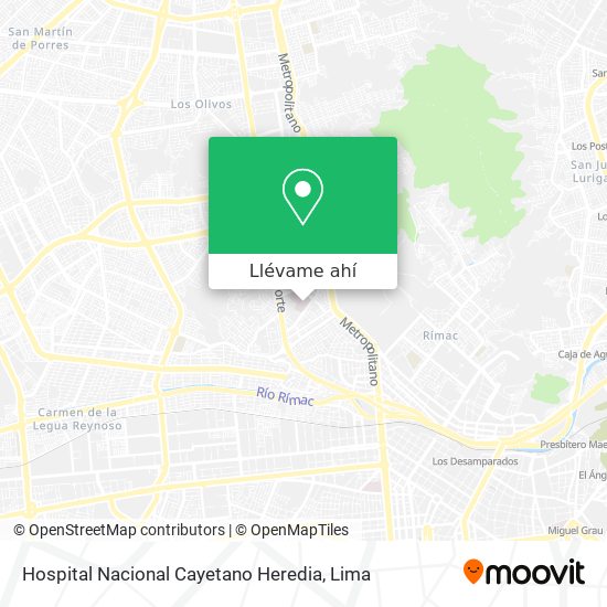 Mapa de Hospital Nacional Cayetano Heredia
