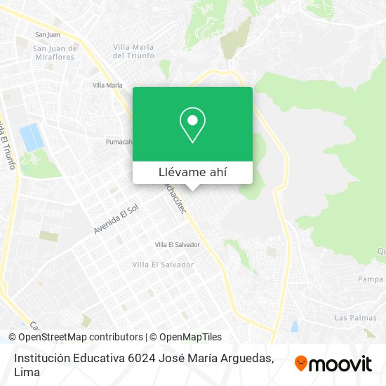 Mapa de Institución Educativa 6024 José María Arguedas