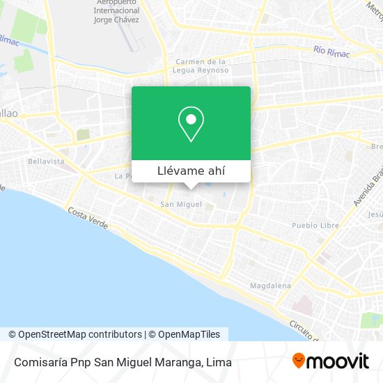 Mapa de Comisaría Pnp San Miguel Maranga