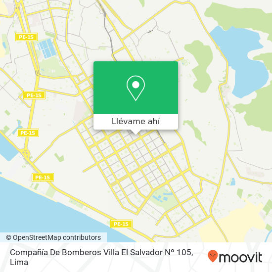 Mapa de Compañía De Bomberos Villa El Salvador Nº 105