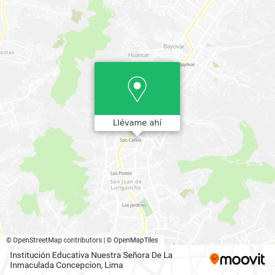 Mapa de Institución Educativa Nuestra Señora De La Inmaculada Concepcion