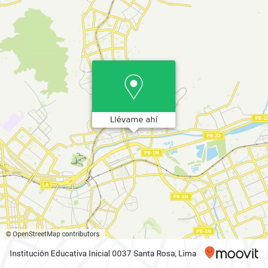 Mapa de Institución Educativa Inicial 0037 Santa Rosa