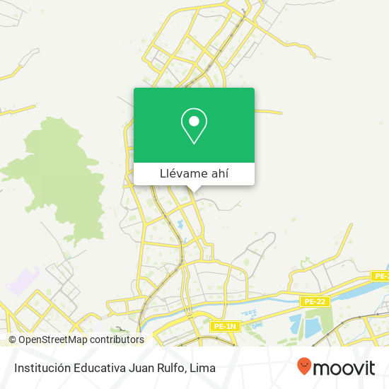 Mapa de Institución Educativa Juan Rulfo
