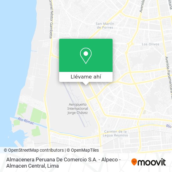 Mapa de Almacenera Peruana De Comercio S.A. - Alpeco - Almacen Central