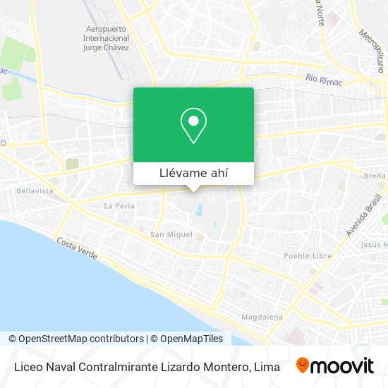 Mapa de Liceo Naval Contralmirante Lizardo Montero