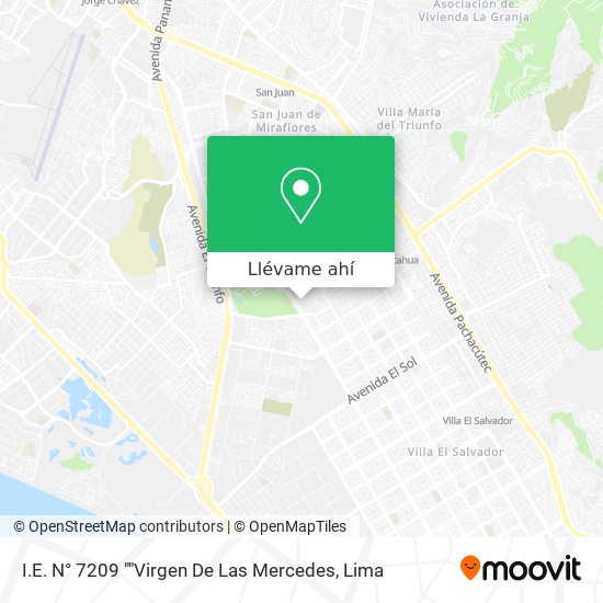 Mapa de I.E. N° 7209 ""Virgen De Las Mercedes