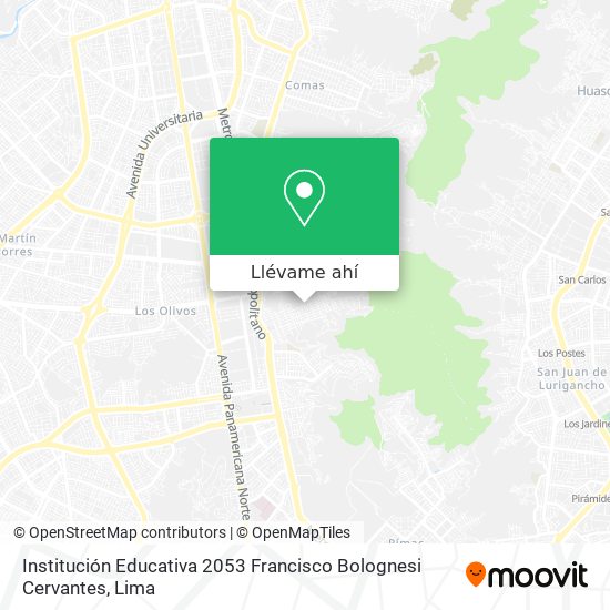 Mapa de Institución Educativa 2053 Francisco Bolognesi Cervantes