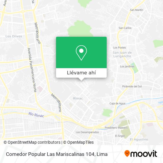 Mapa de Comedor Popular Las Mariscalinas 104