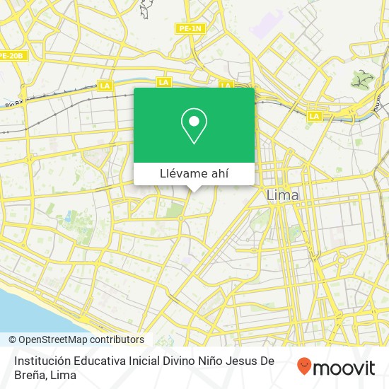 Mapa de Institución Educativa Inicial Divino Niño Jesus De Breña