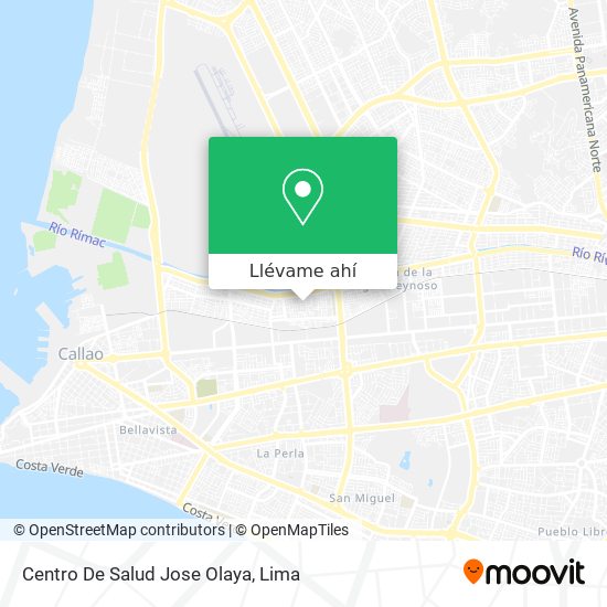 Mapa de Centro De Salud Jose Olaya