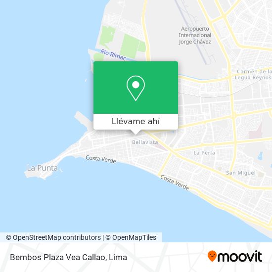 Mapa de Bembos Plaza Vea Callao