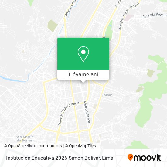 Mapa de Institución Educativa 2026 Simón Bolívar