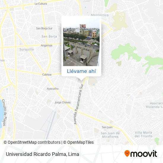 Mapa de Universidad Ricardo Palma