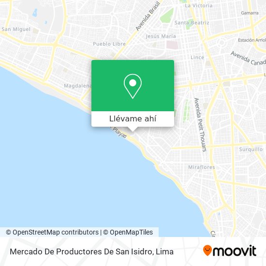 Mapa de Mercado De Productores De San Isidro