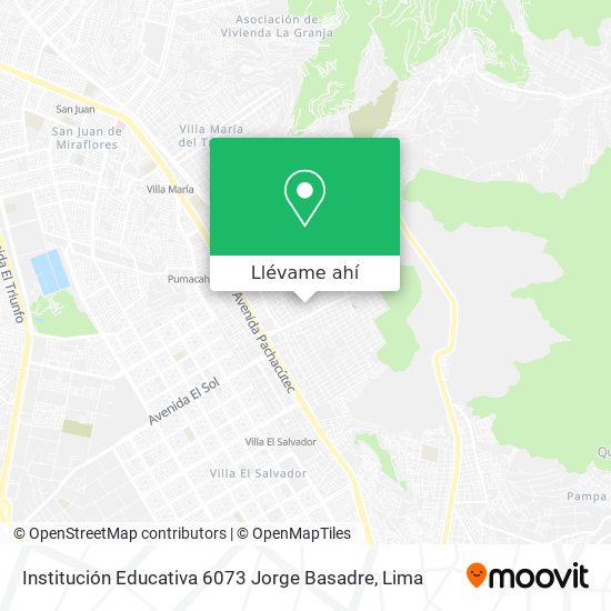 Mapa de Institución Educativa 6073 Jorge Basadre