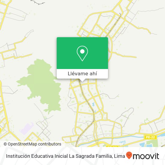 Mapa de Institución Educativa Inicial La Sagrada Familia