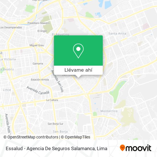 Mapa de Essalud - Agencia De Seguros Salamanca