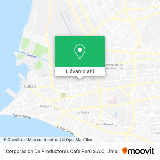 Mapa de Corporacion De Productores Cafe Perú S.A.C