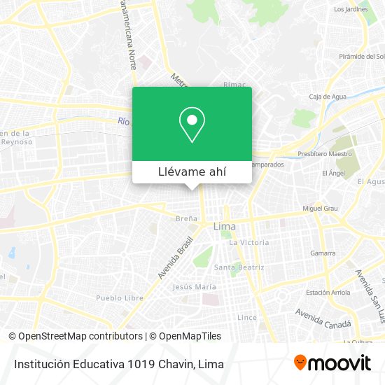 Mapa de Institución Educativa 1019 Chavin