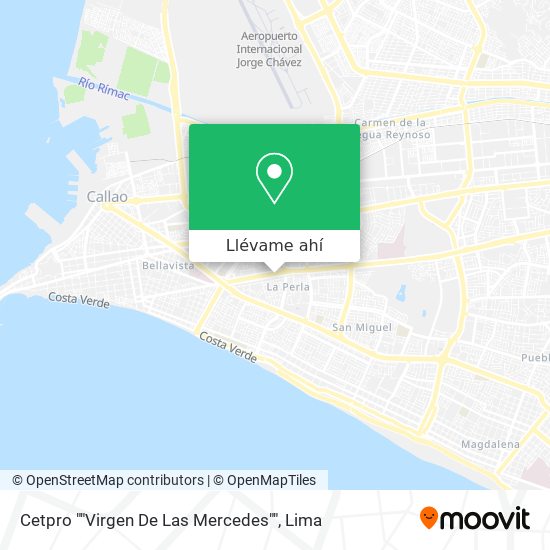 Mapa de Cetpro ""Virgen De Las Mercedes""