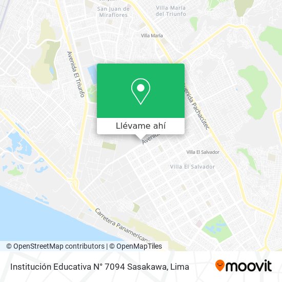 Mapa de Institución Educativa N° 7094 Sasakawa