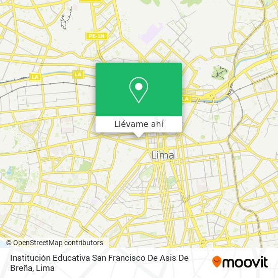Mapa de Institución Educativa San Francisco De Asis De Breña
