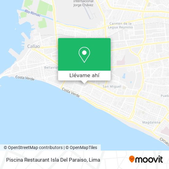Mapa de Piscina Restaurant Isla Del Paraiso