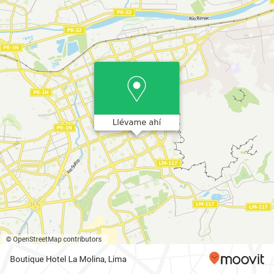 Mapa de Boutique Hotel La Molina