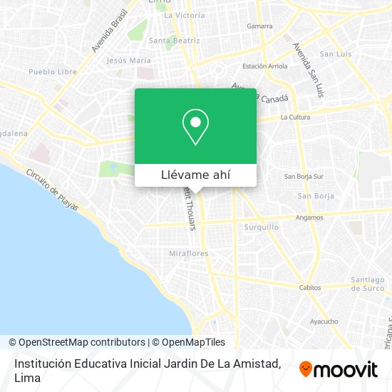 Mapa de Institución Educativa Inicial Jardin De La Amistad