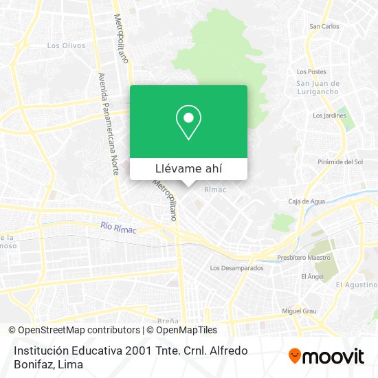 Mapa de Institución Educativa 2001 Tnte. Crnl. Alfredo Bonifaz