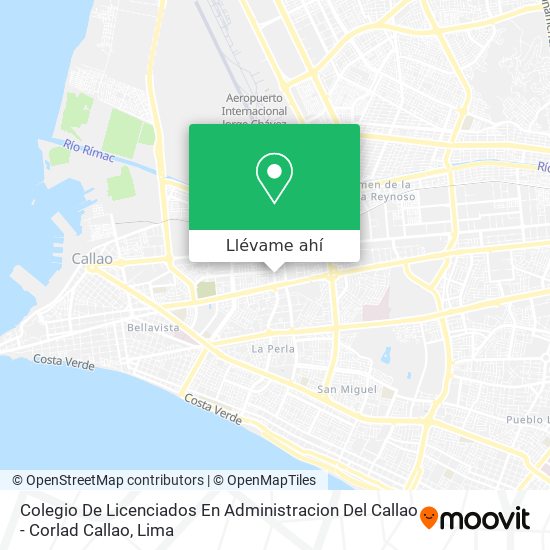 Mapa de Colegio De Licenciados En Administracion Del Callao - Corlad Callao