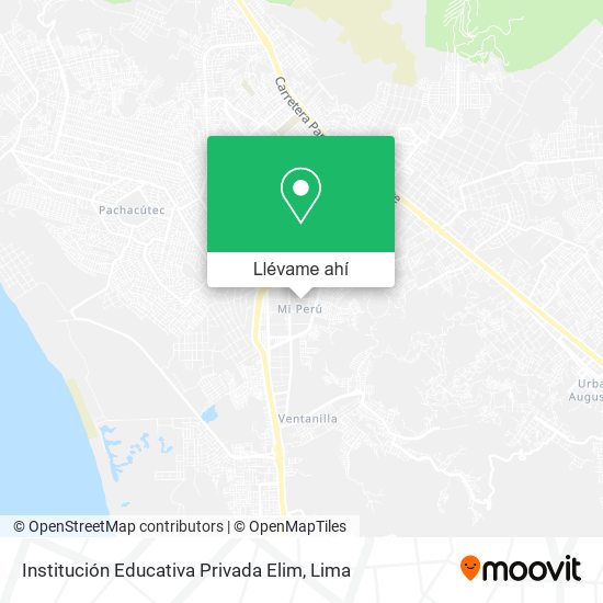Mapa de Institución Educativa Privada Elim