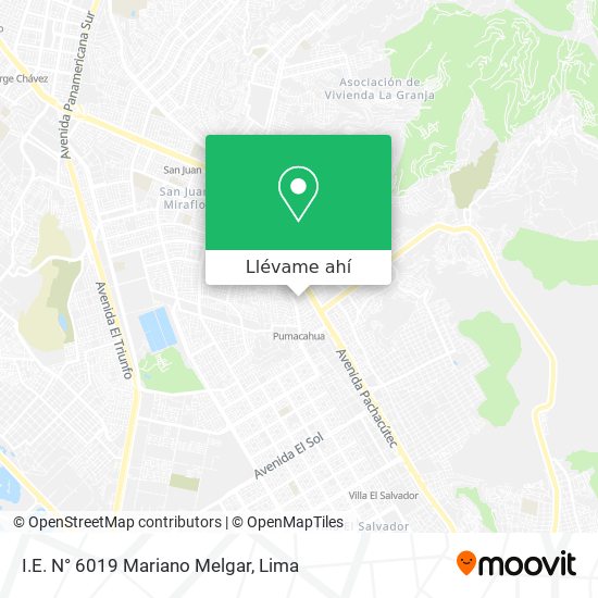 Mapa de I.E. N° 6019 Mariano Melgar