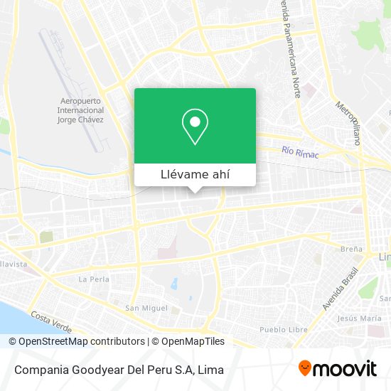 Mapa de Compania Goodyear Del Peru S.A