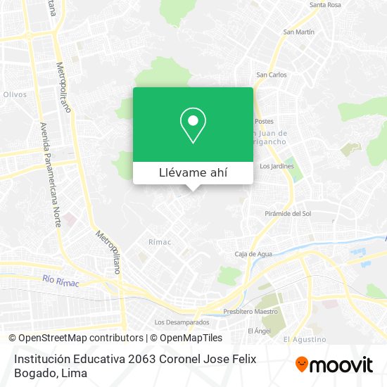 Mapa de Institución Educativa 2063 Coronel Jose Felix Bogado