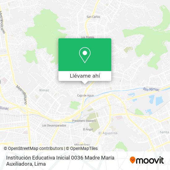 Mapa de Institución Educativa Inicial 0036 Madre María Auxiliadora