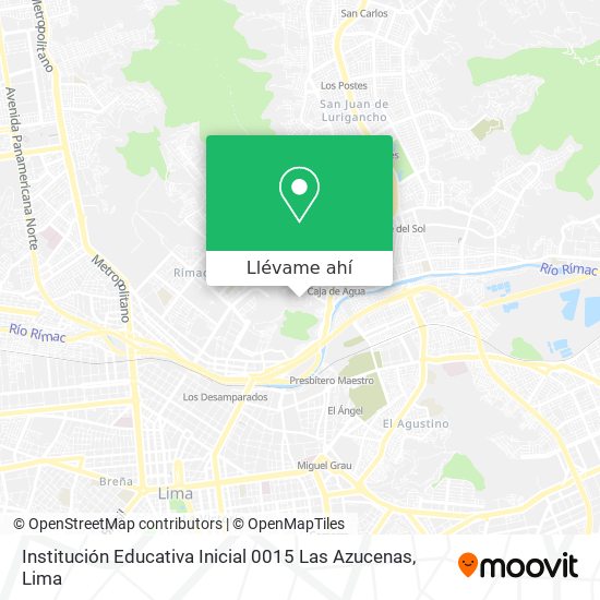 Mapa de Institución Educativa Inicial 0015 Las Azucenas