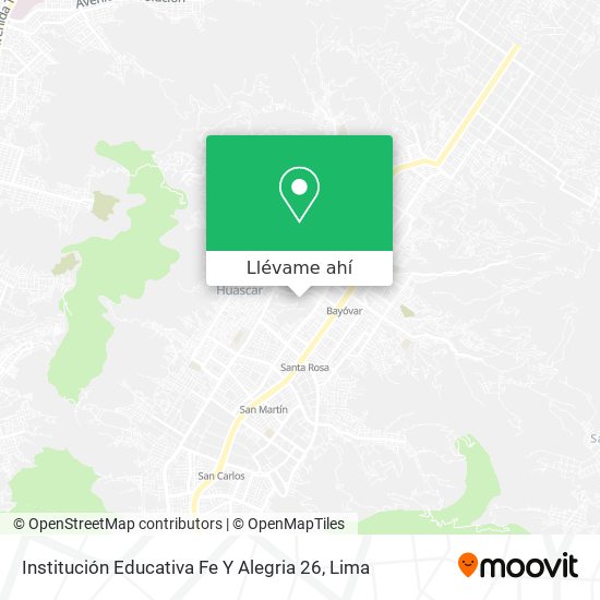 Mapa de Institución Educativa Fe Y Alegria 26