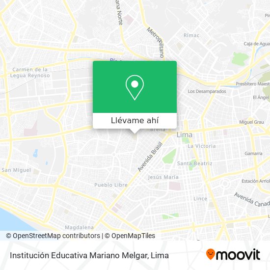 Mapa de Institución Educativa Mariano Melgar