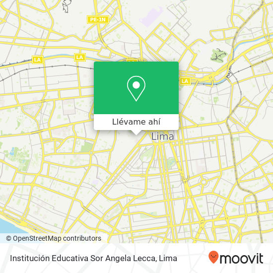 Mapa de Institución Educativa Sor Angela Lecca