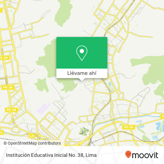 Mapa de Institución Educativa Inicial No. 38