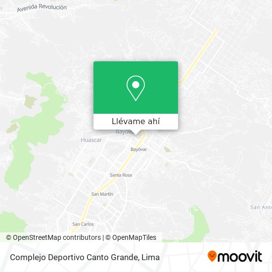 Mapa de Complejo Deportivo Canto Grande