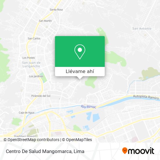 Mapa de Centro De Salud Mangomarca