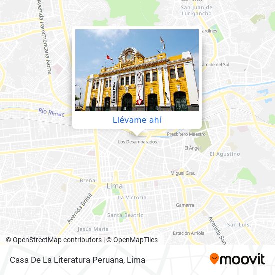 Mapa de Casa De La Literatura Peruana