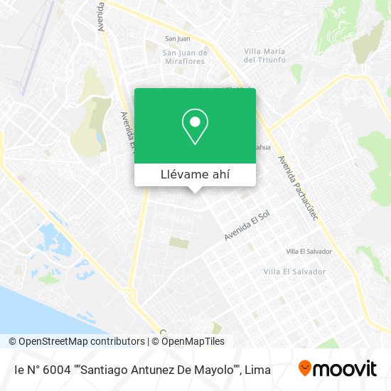 Mapa de Ie N° 6004 ""Santiago Antunez De Mayolo""