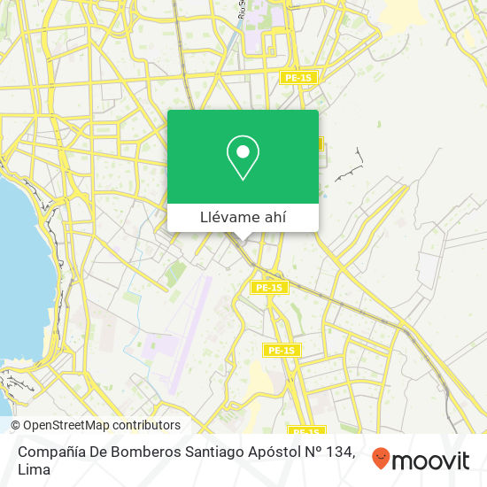 Mapa de Compañía De Bomberos Santiago Apóstol Nº 134
