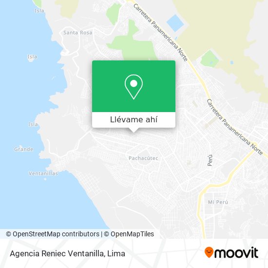 Mapa de Agencia Reniec Ventanilla