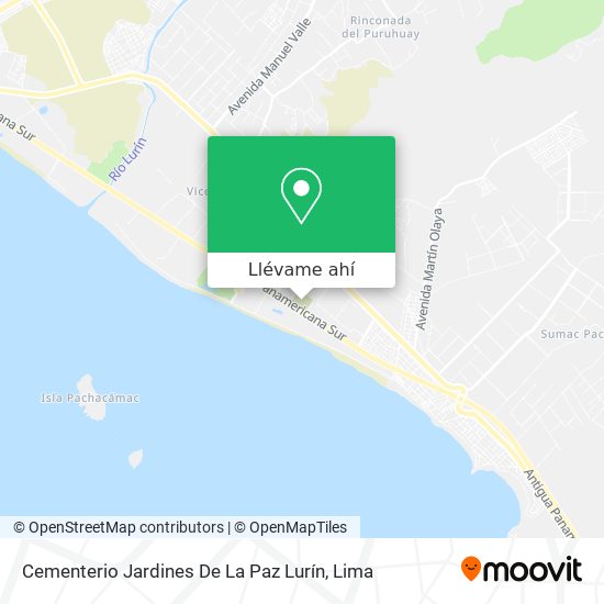 Mapa de Cementerio Jardines De La Paz Lurín