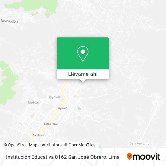 Mapa de Institución Educativa 0162 San José Obrero