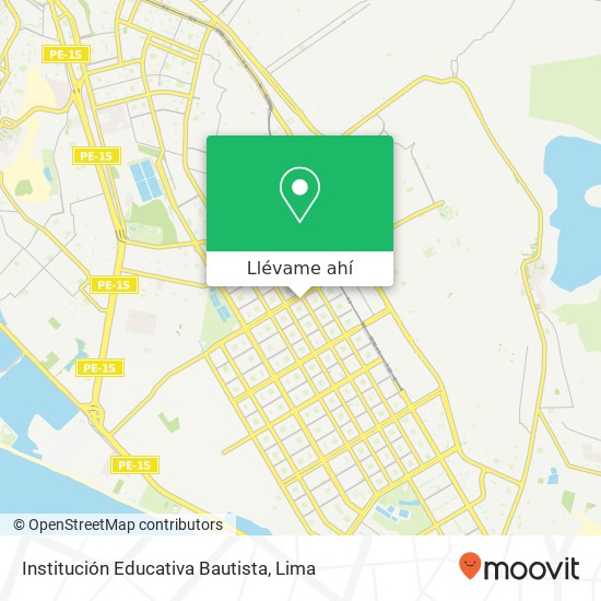 Mapa de Institución Educativa Bautista